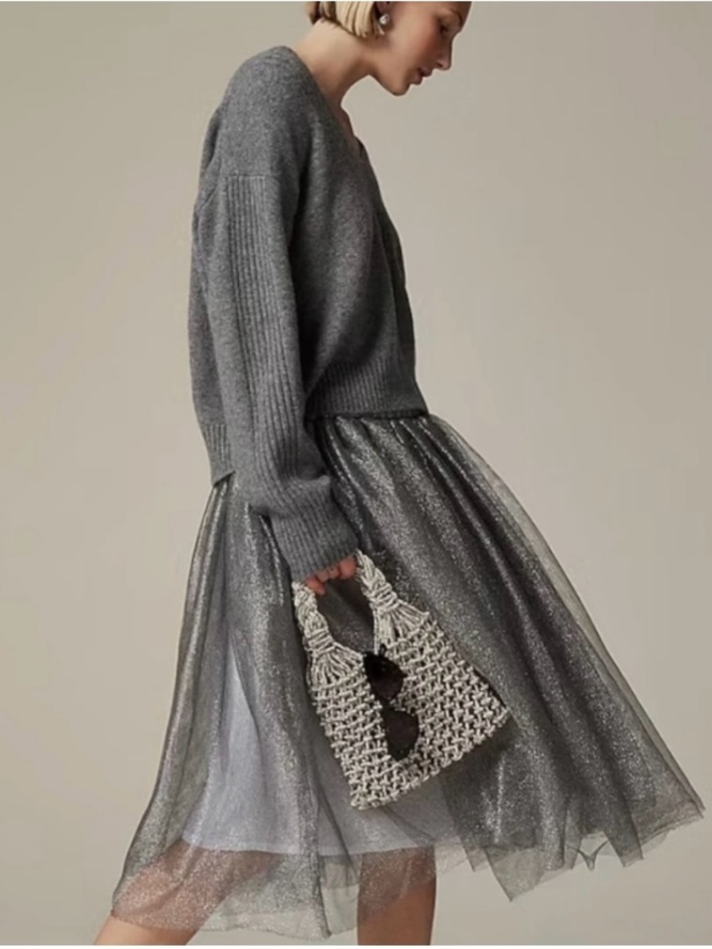 J.Crew Collection Metallic Tulle Ballet Skirt